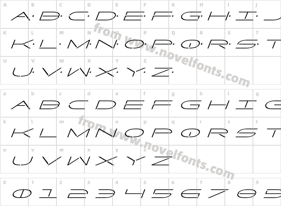 Factor Super-ItalicCharacter Map