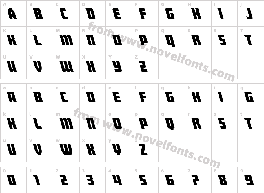 Intrepid Spear Super-LeftalicCharacter Map