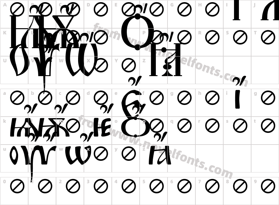 Irmologion BrthAcuteCharacter Map