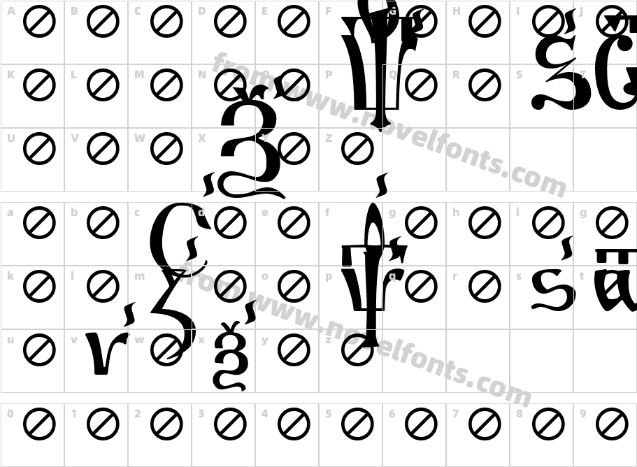 Irmologion ErokCharacter Map