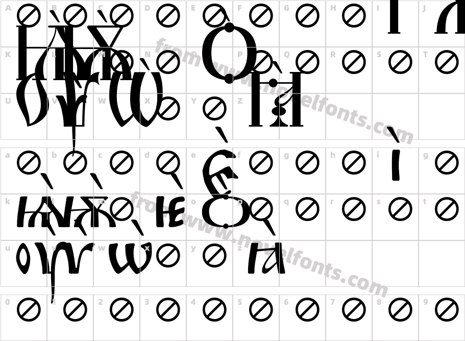 Irmologion GraveCharacter Map