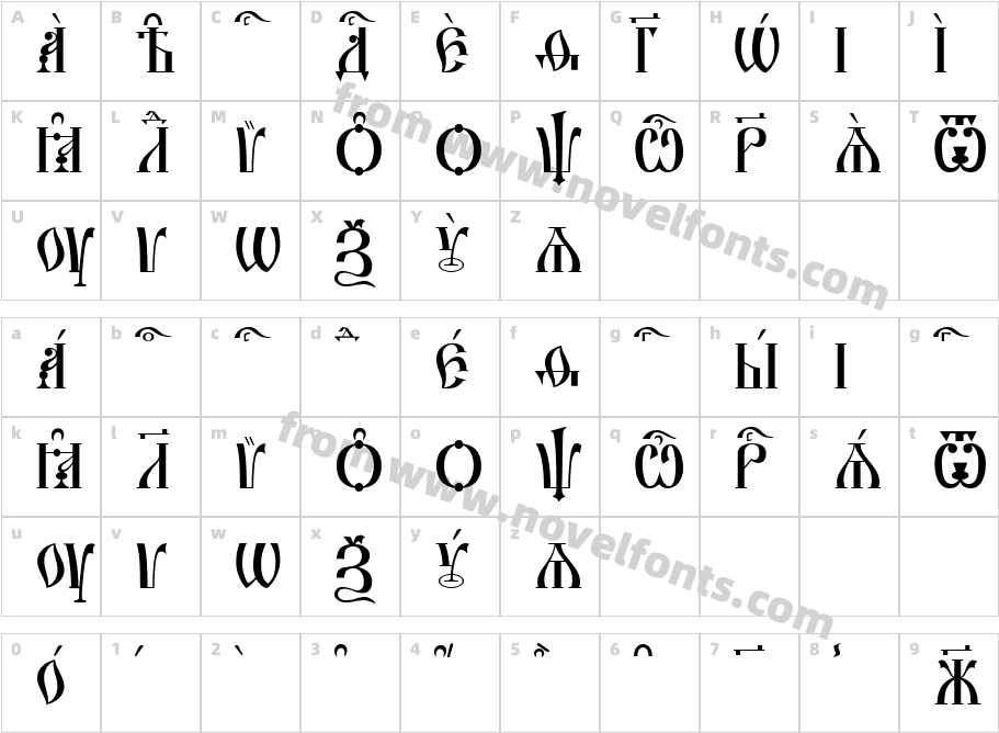 Irmologion-Caps-kUcsCharacter Map