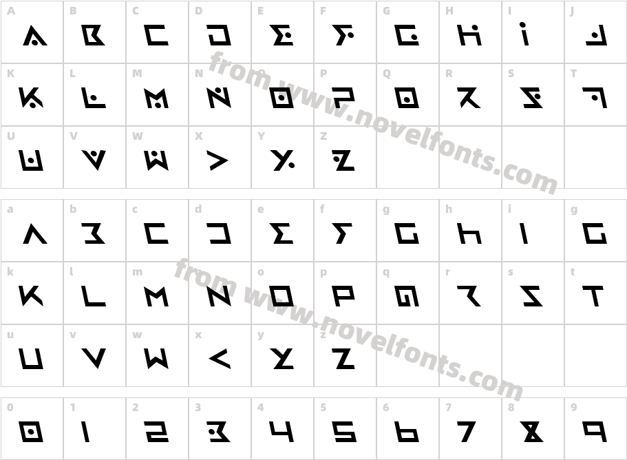 Iron Cobra LeftalicCharacter Map