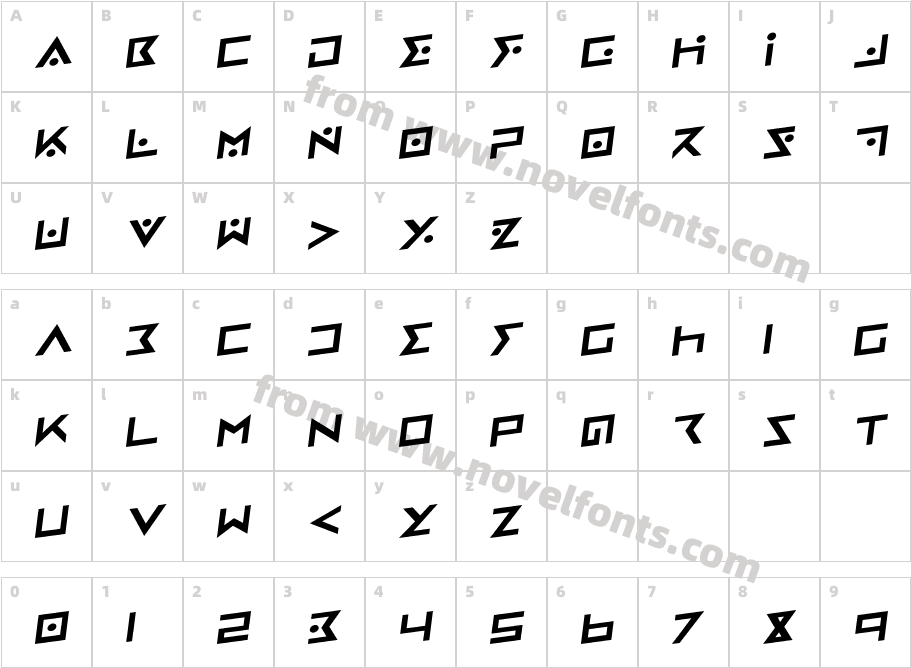 Iron Cobra RotalicCharacter Map