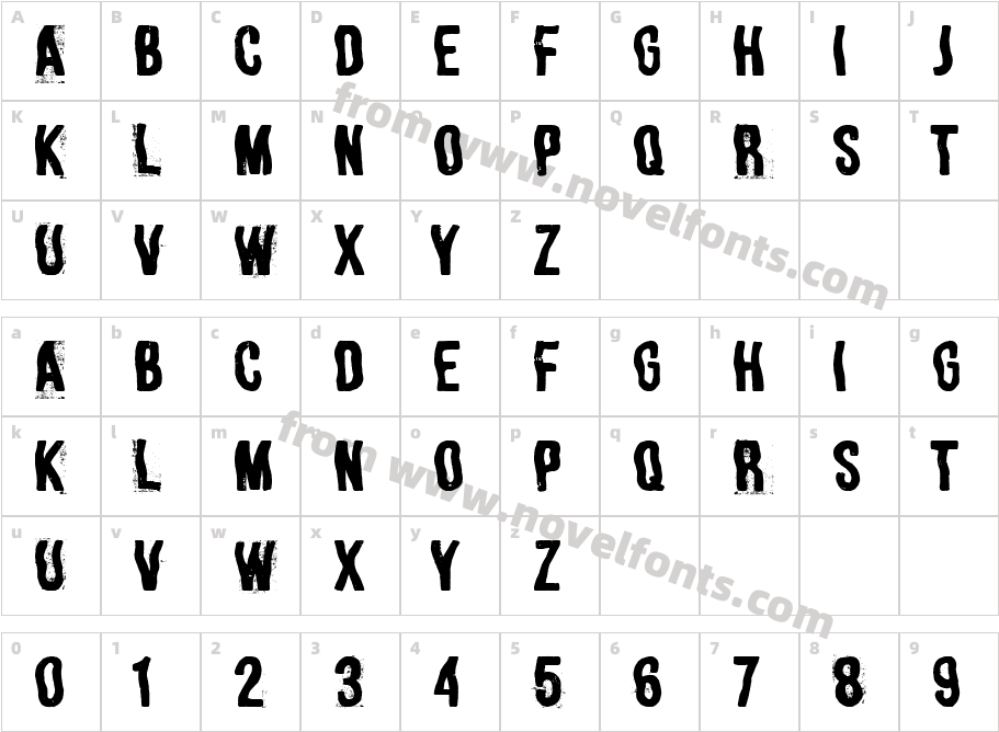 Irregular PosterCharacter Map