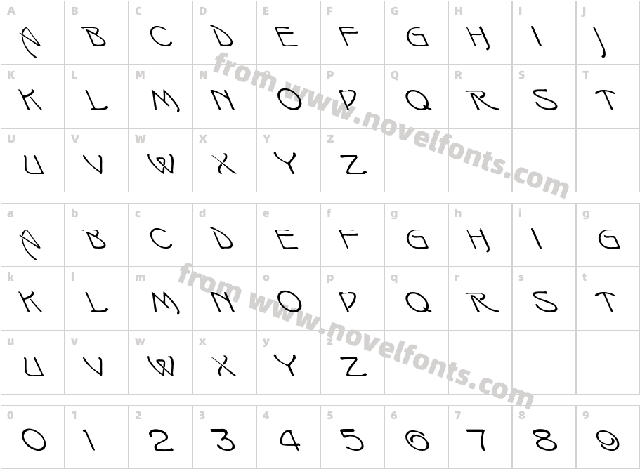 Isadora LeftieCharacter Map