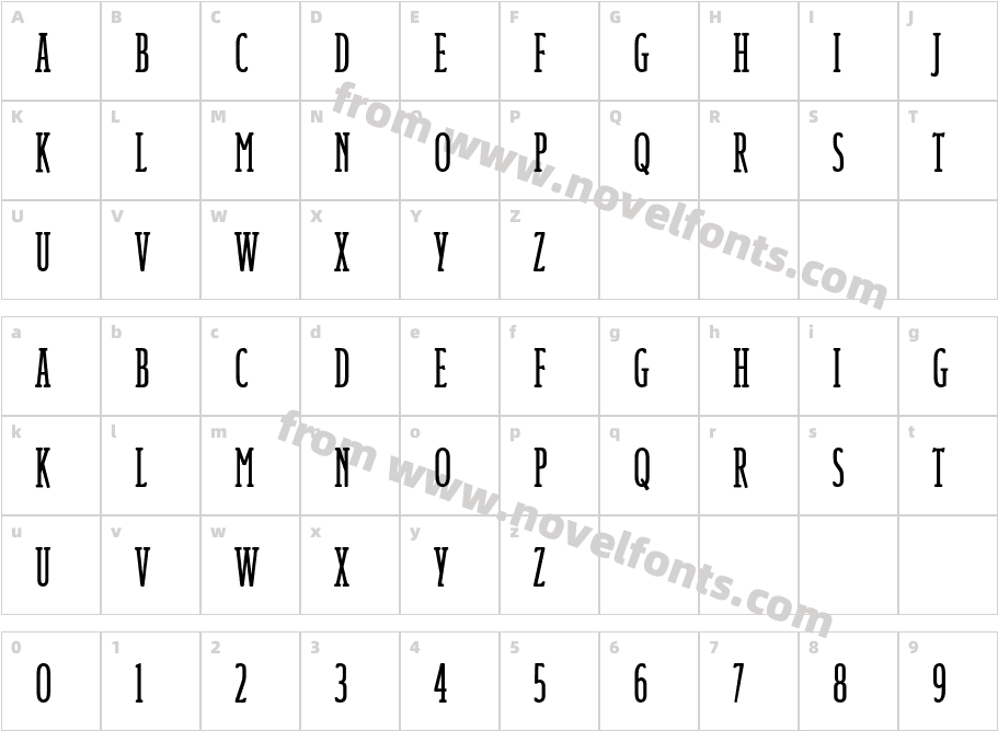 Italia D OT Medium CompressCharacter Map