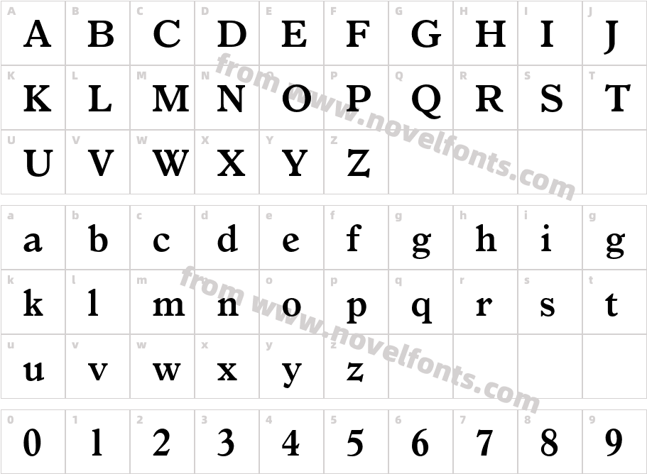 Italian-Old-Style-MT-Std-Bold_24425Character Map