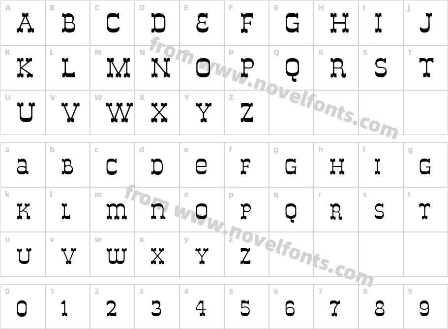 Italy BCharacter Map