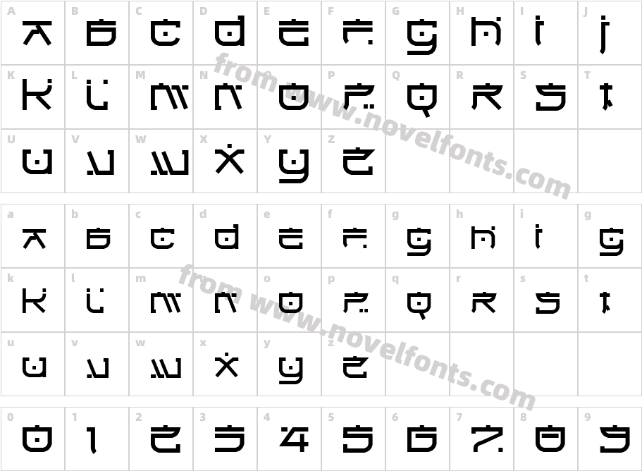 IttoBlockCharacter Map