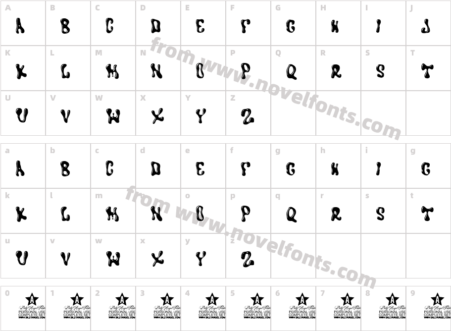 JAMDAY PERSONAL USECharacter Map