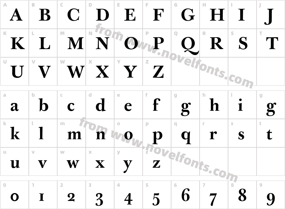 JBaskerville-BoldCharacter Map