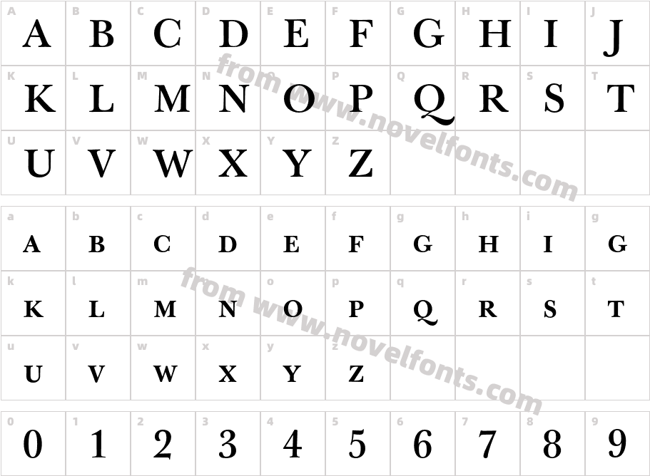 JBaskervilleCaps-BoldCharacter Map