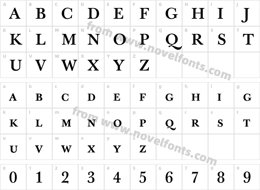 JBaskervilleTCaps-BoldCharacter Map