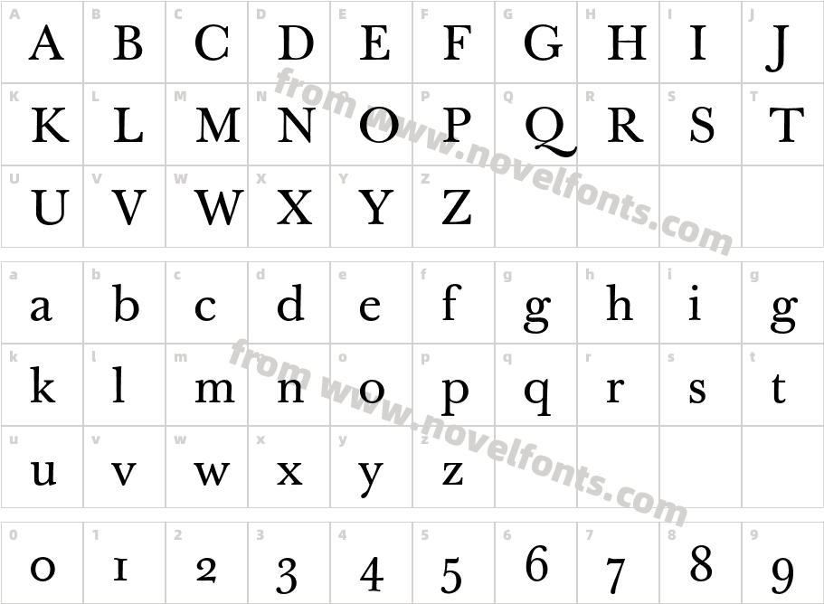 JBaskervilleTextCharacter Map