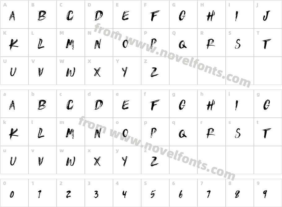 JENKINE BoldCharacter Map