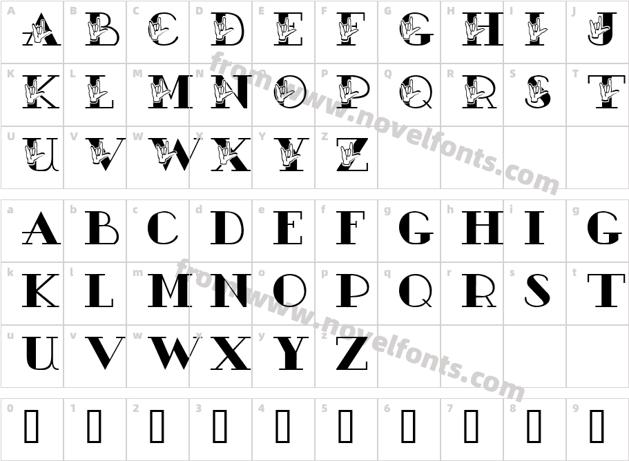 JLR ASL ILYCharacter Map