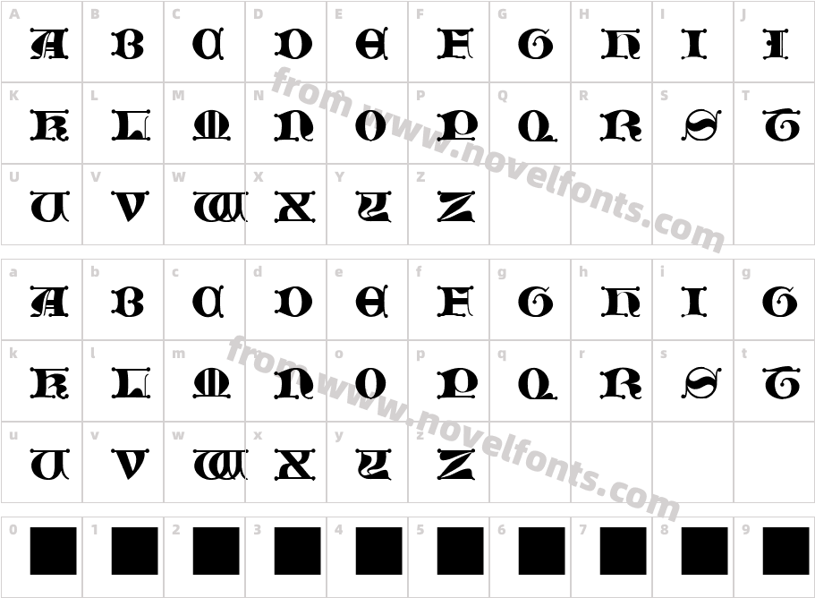 JMHMorenetaCAPSII-RegularCharacter Map