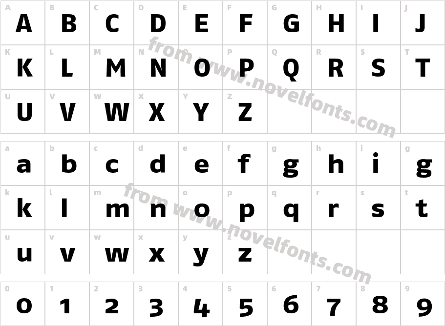 FagoEx-ExtraBoldCharacter Map