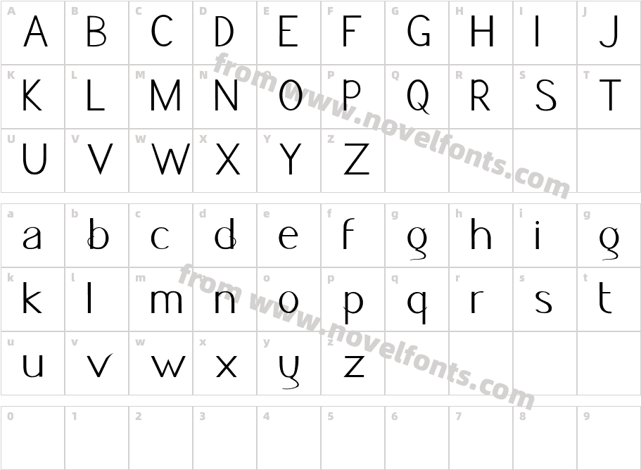 Jacks FontCharacter Map