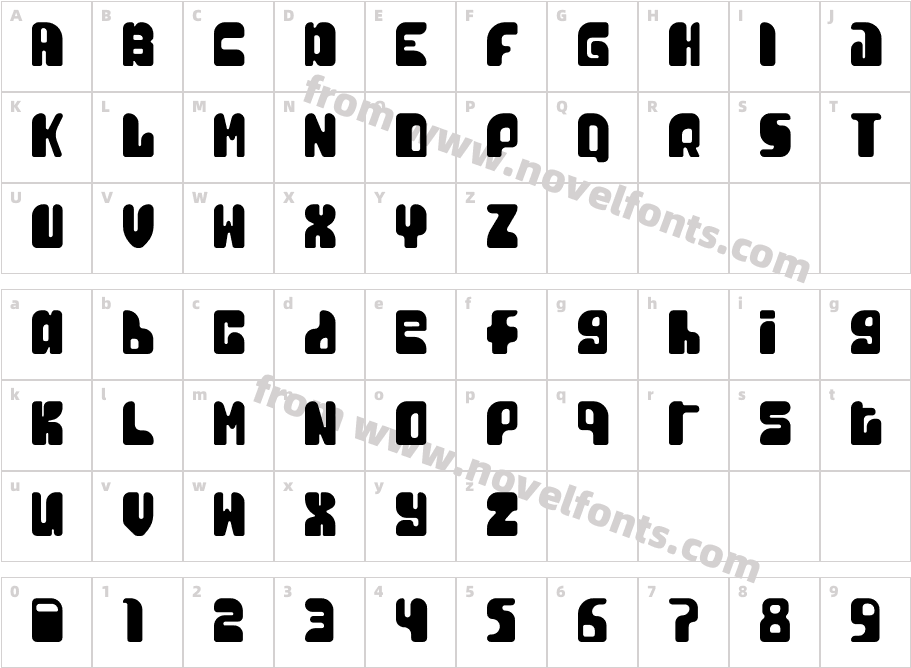 Jakusty DisplayCharacter Map