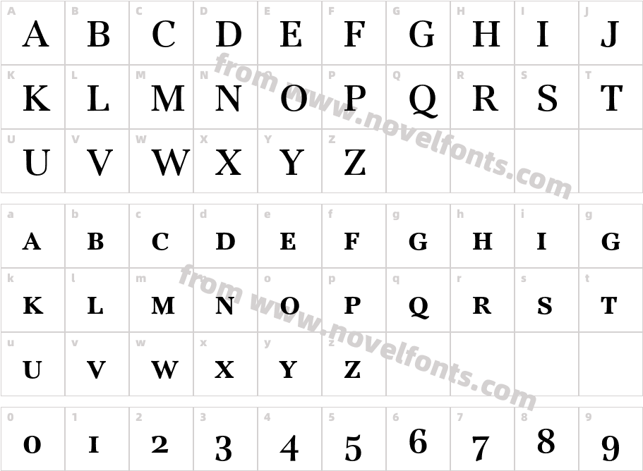 Jamille Itc SC T OTCharacter Map