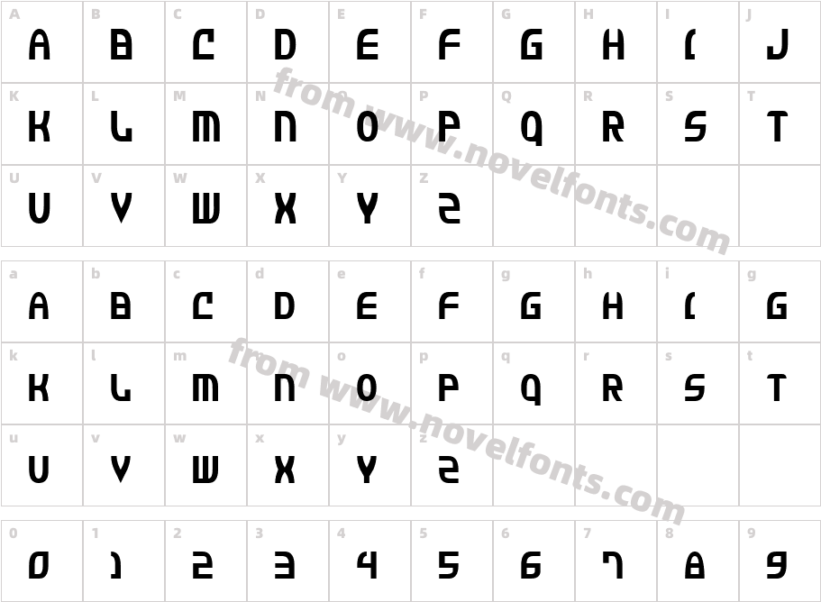 Jannisaries CondensedCharacter Map