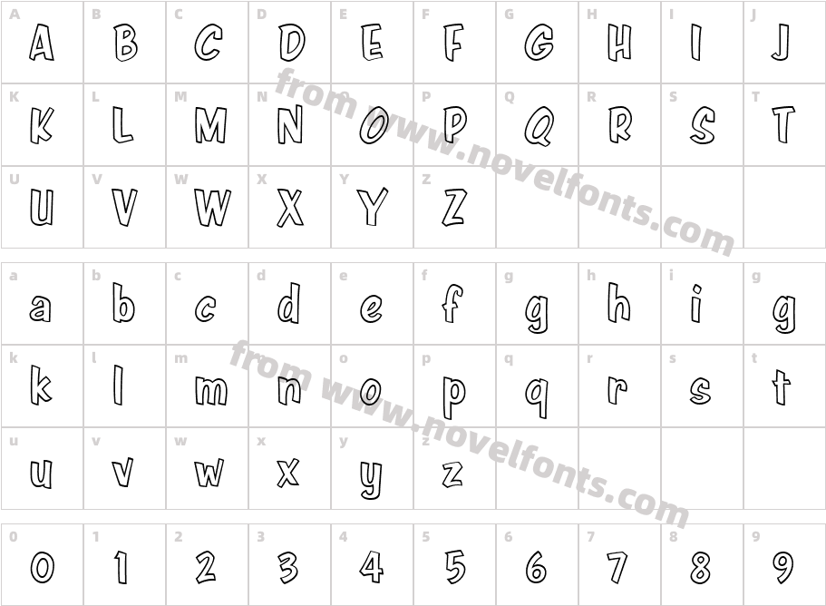 Java Jive OutlineCharacter Map