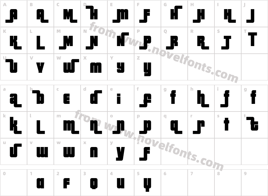 Jazz Gothic-AltCharacter Map