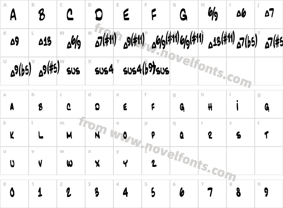 JazzCord-Regular_25093Character Map