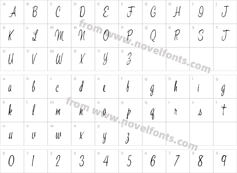 JelindaFont52-Regular_25138Character Map