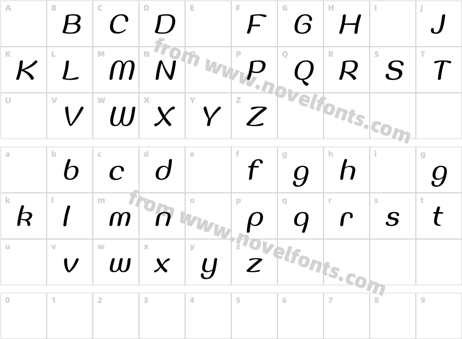 JellaDemoItalic-Wynd9Character Map