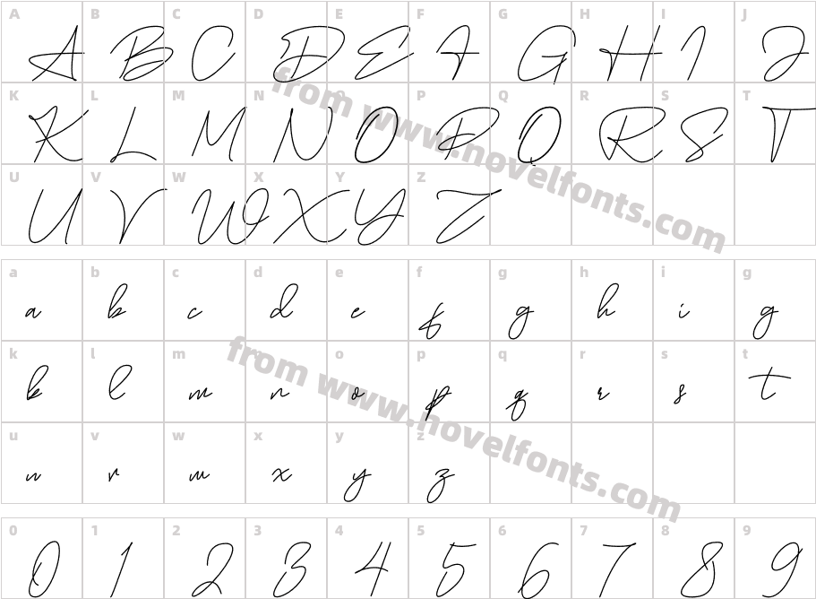 Jelmiroz MonolineCharacter Map