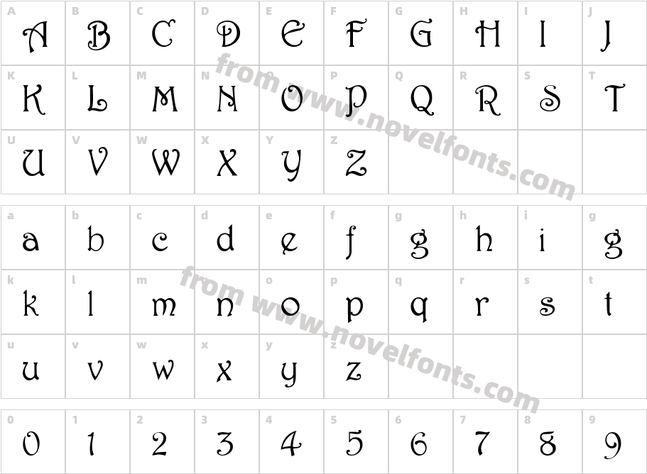 JessamineScriptSSKCharacter Map