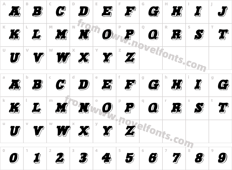 Fairbanks ItalicCharacter Map