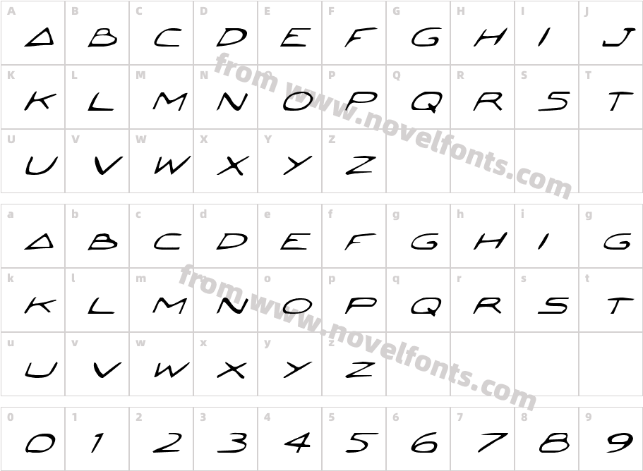 Jetta ItalicCharacter Map