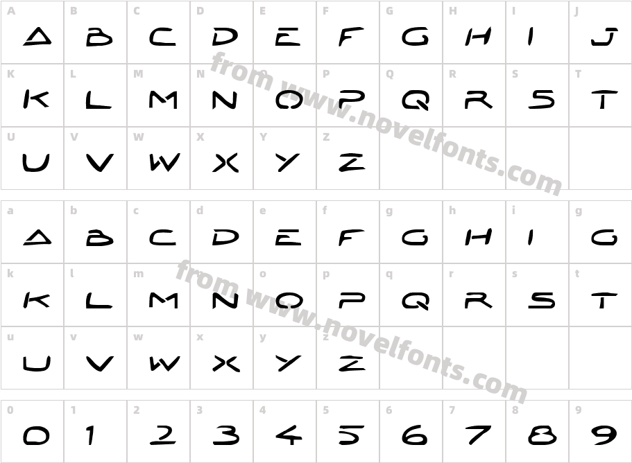 Jetta Tech BoldCharacter Map