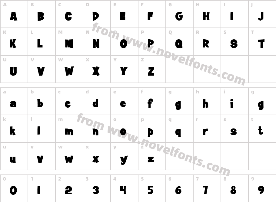 JiffyCharacter Map