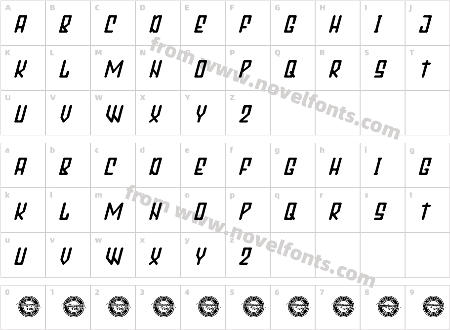 John Mike Demo ItalicCharacter Map