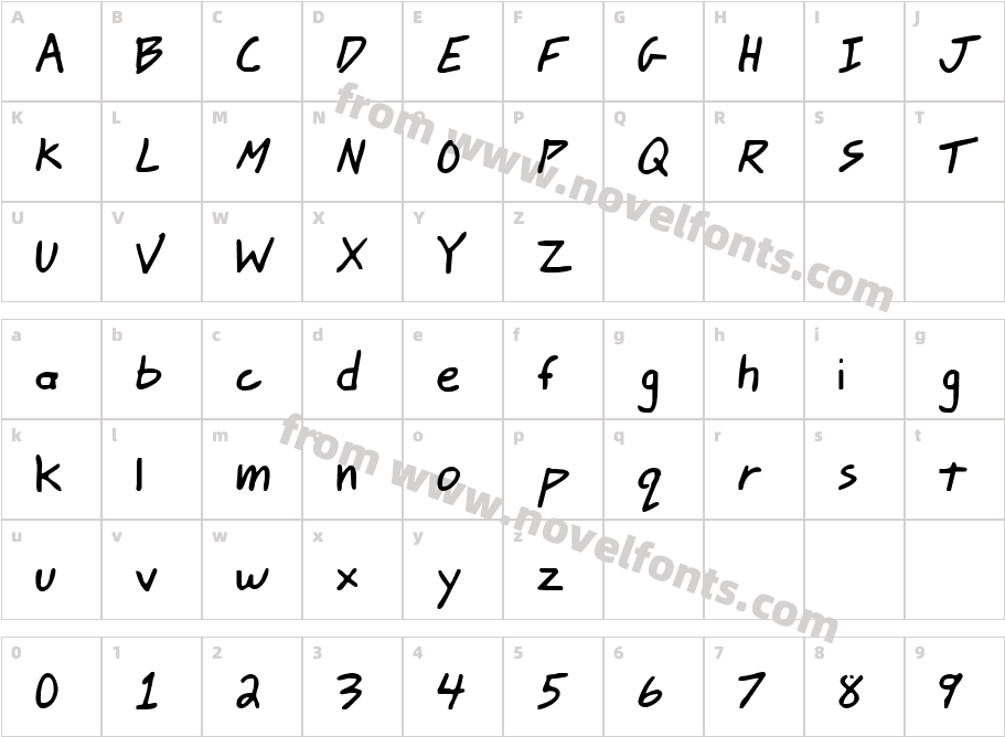 Johnny Mac Scrawl (BRK)Character Map