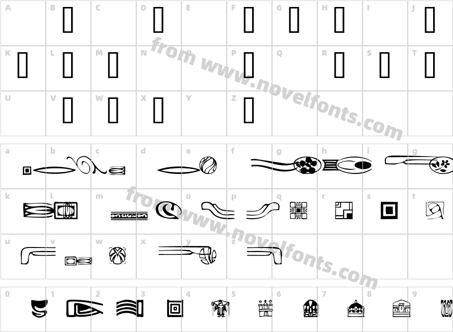 JournalDingbatsSixSSKCharacter Map