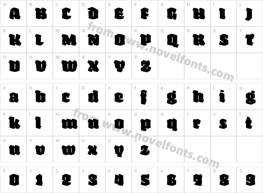 FakirDisplay-BlackCharacter Map