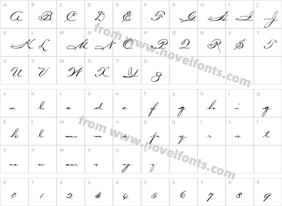 Julia-HandScriptCharacter Map