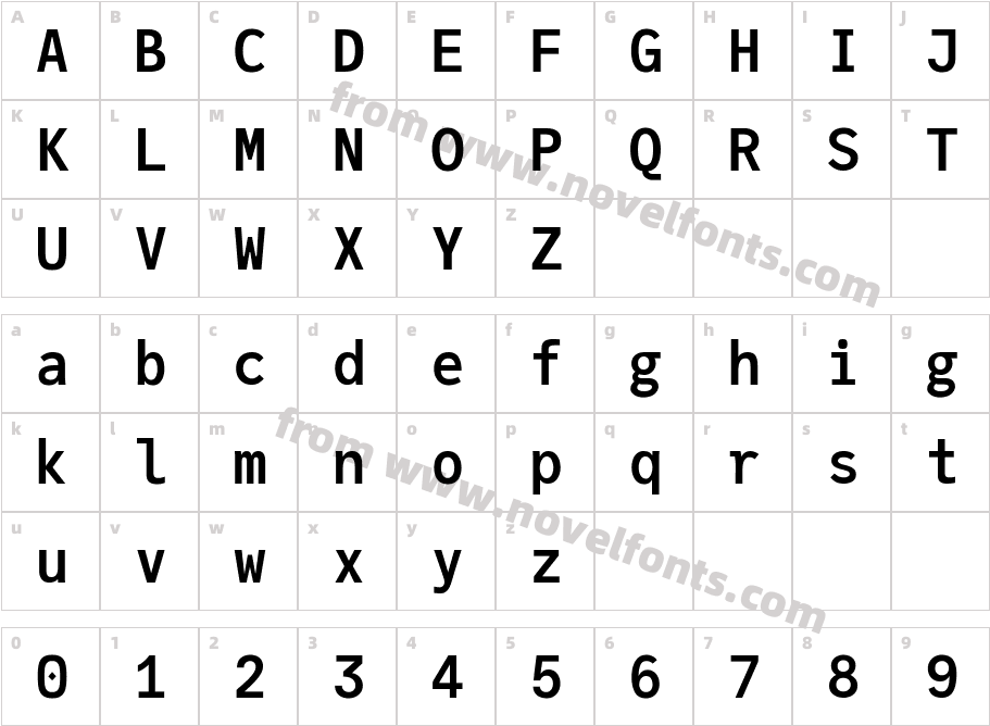 JuliaMonoCharacter Map