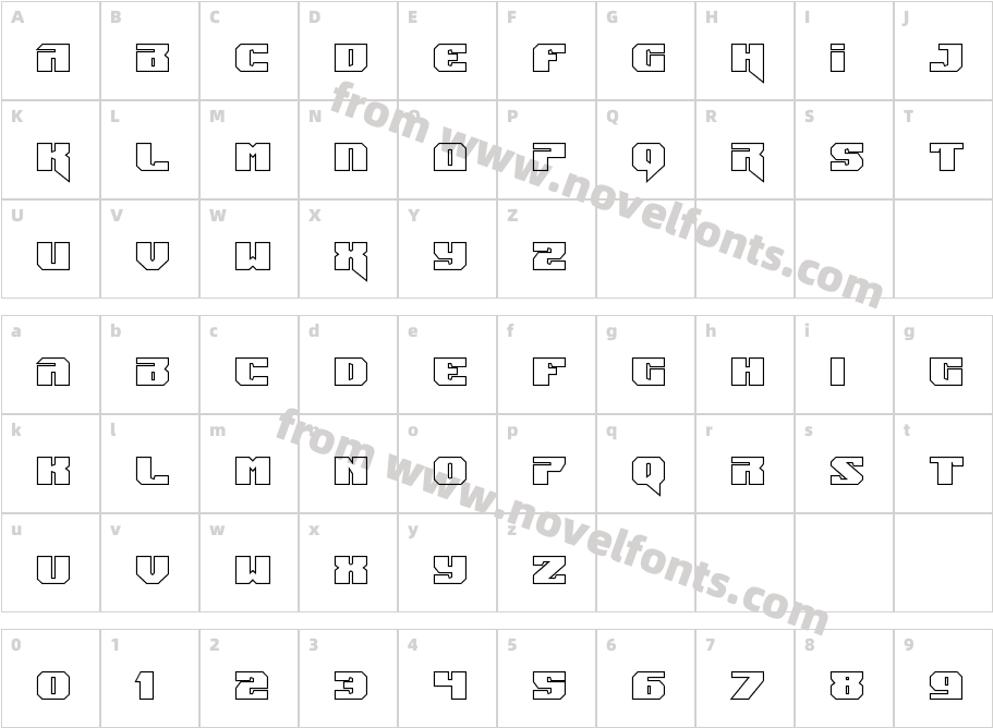 Jumpers OutlineCharacter Map