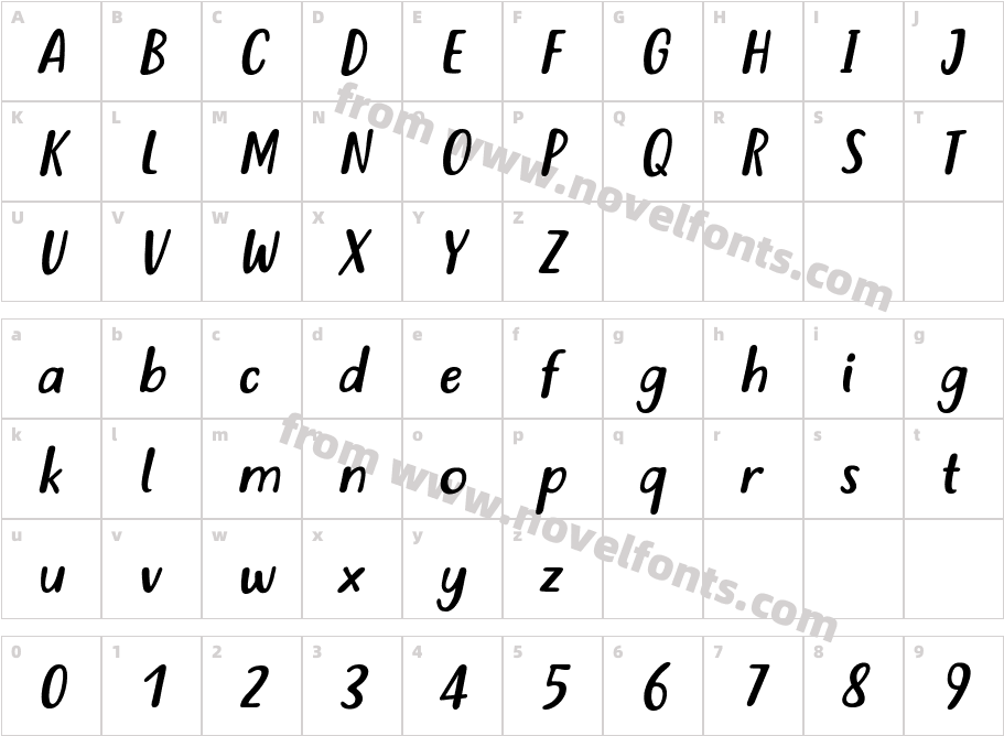 Justtellmewhat-ItalicCharacter Map