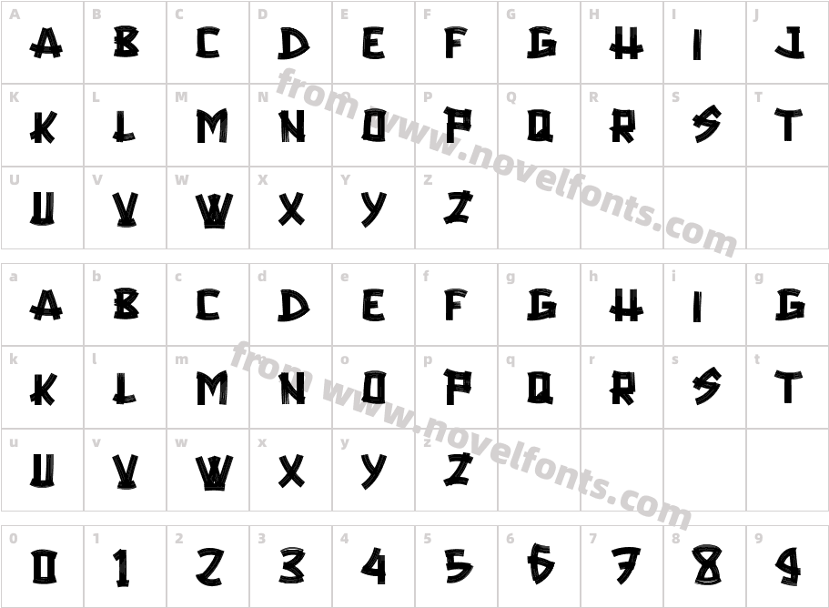 KATANARegularCharacter Map