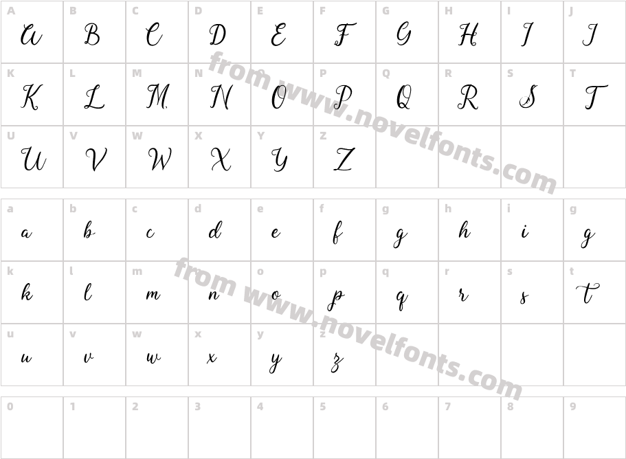 Fallisanta Free RegularCharacter Map