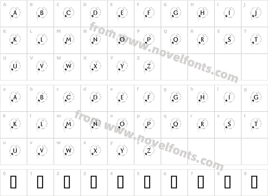 KR Happy New Year 2002Character Map