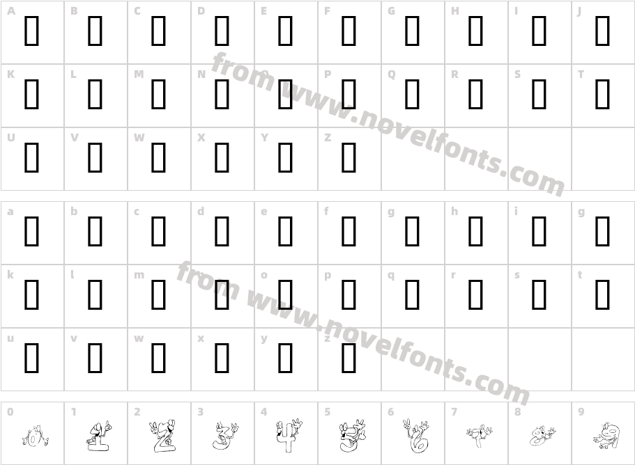 KR I'm This Many!Character Map